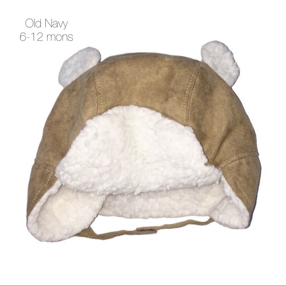 Old Navy Sherpa Tan Winter Hat 6-12 mons